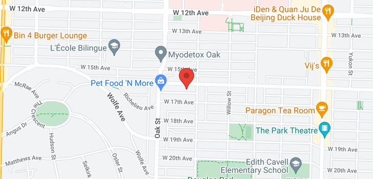 map of 202 930 W 16TH AVENUE